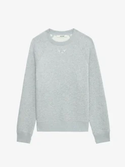 Hot Zadig & Voltaire Upper Diamante Wings Sweatshirt Grischineclair